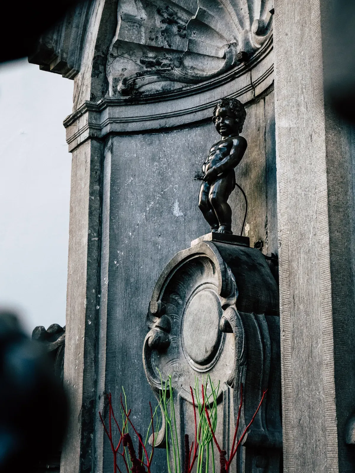 The Manneken Pis statue in Brussels